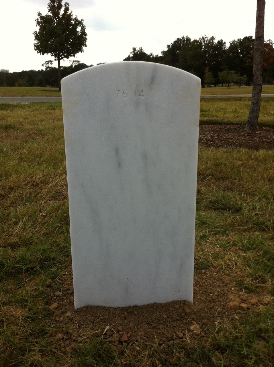 Back of headstone — Benjamin Adams