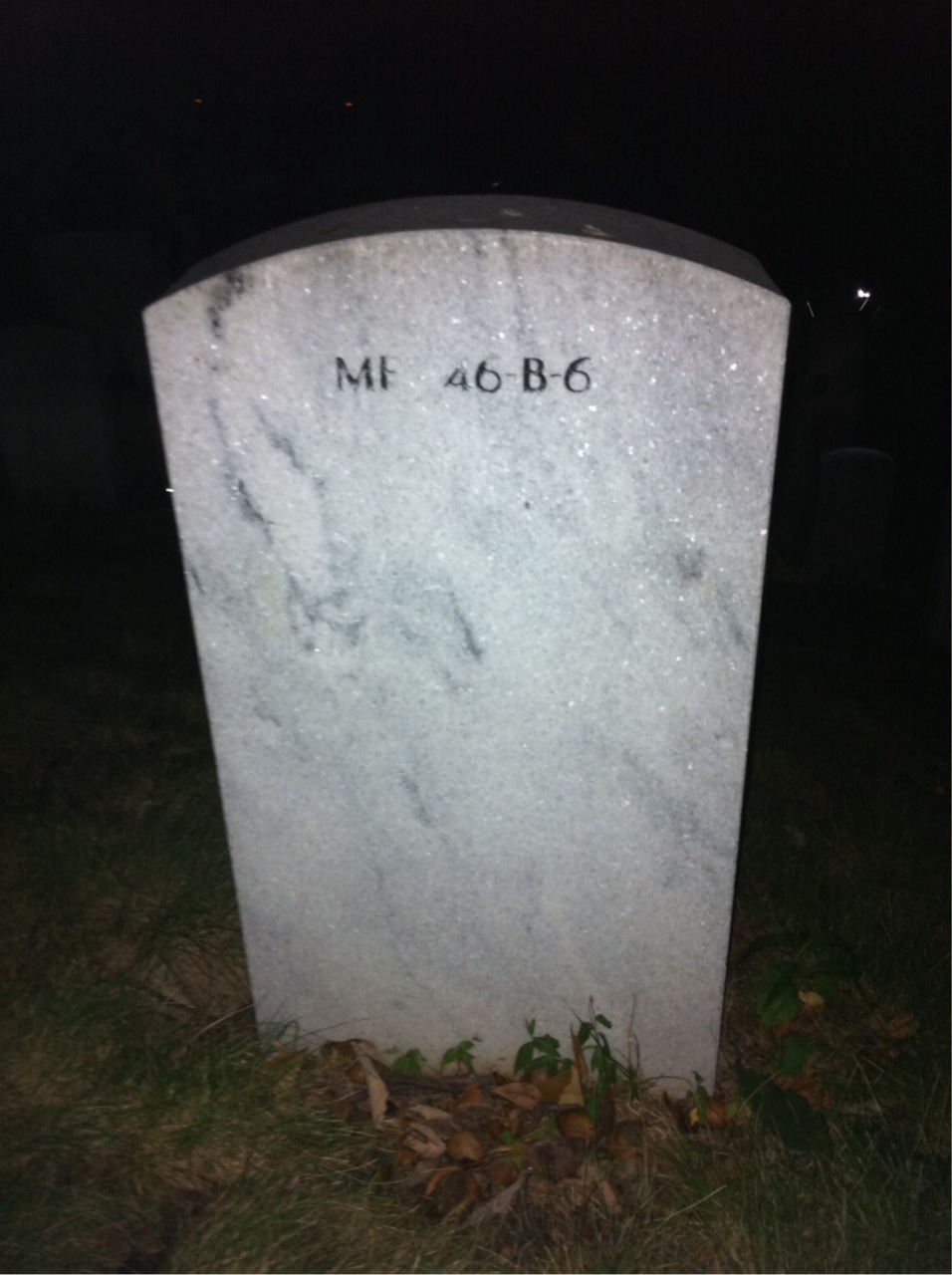 Back of headstone — James Allen