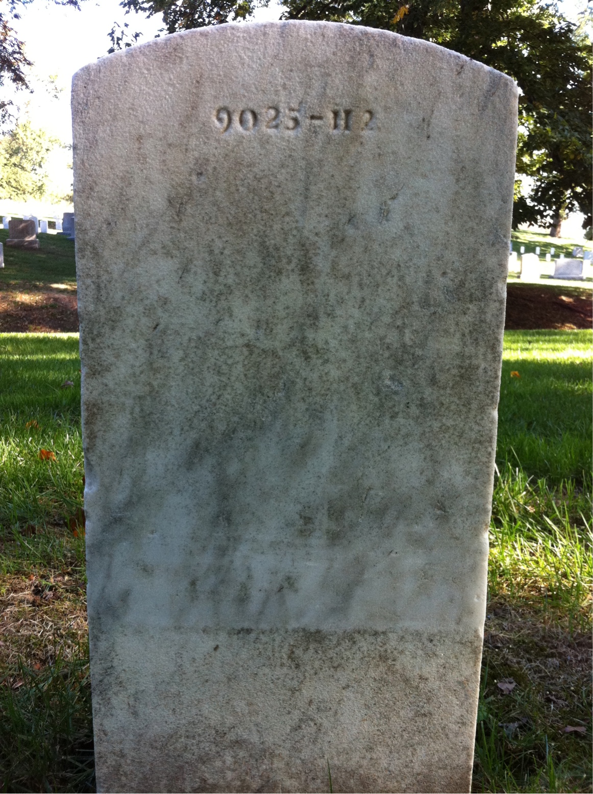 Back of headstone — Joseph Mills