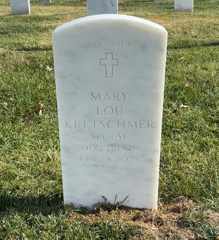 Back of headstone — Charles Kretschmer