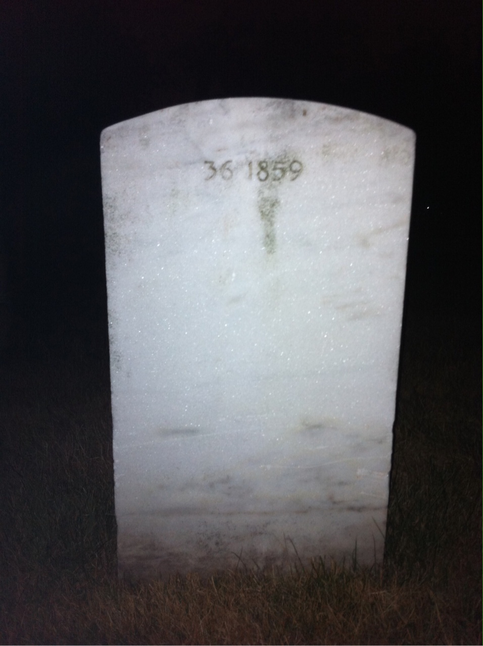 Back of headstone — William L Stanton