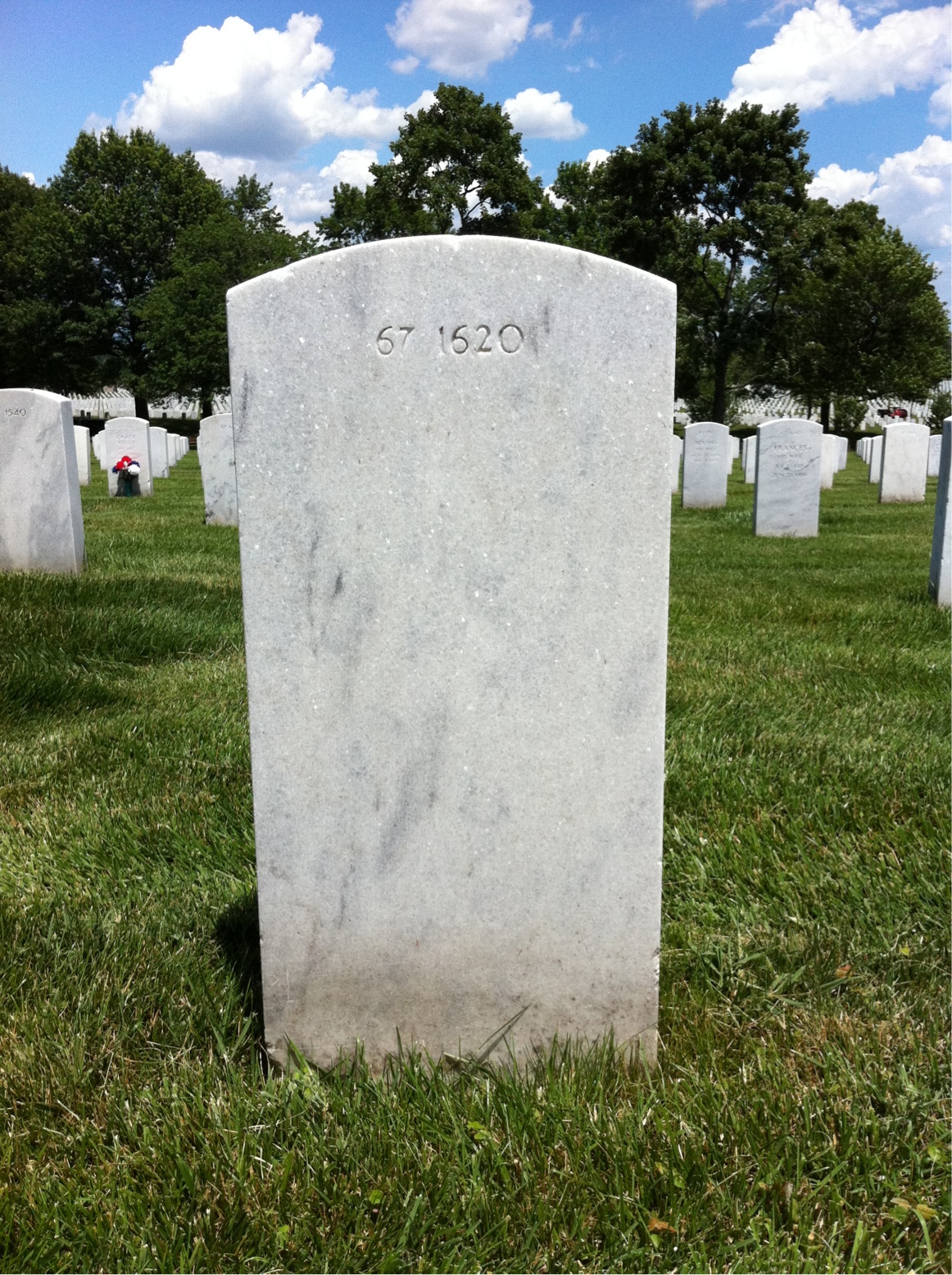 Back of headstone — Walter Miller