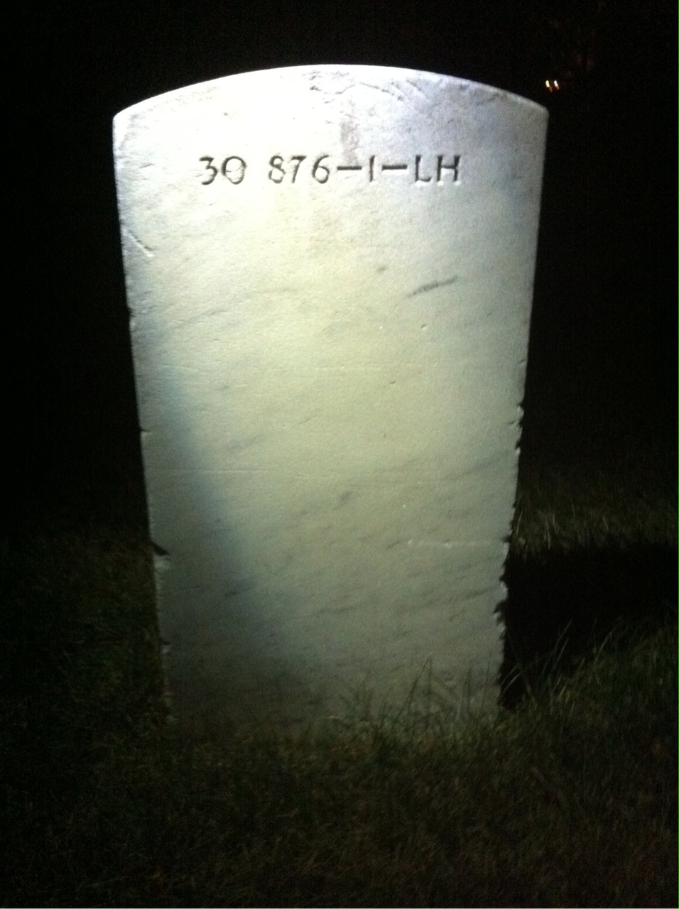 Back of headstone — Alfred Moussette