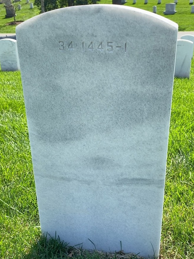 Back of headstone — Barnard Alves