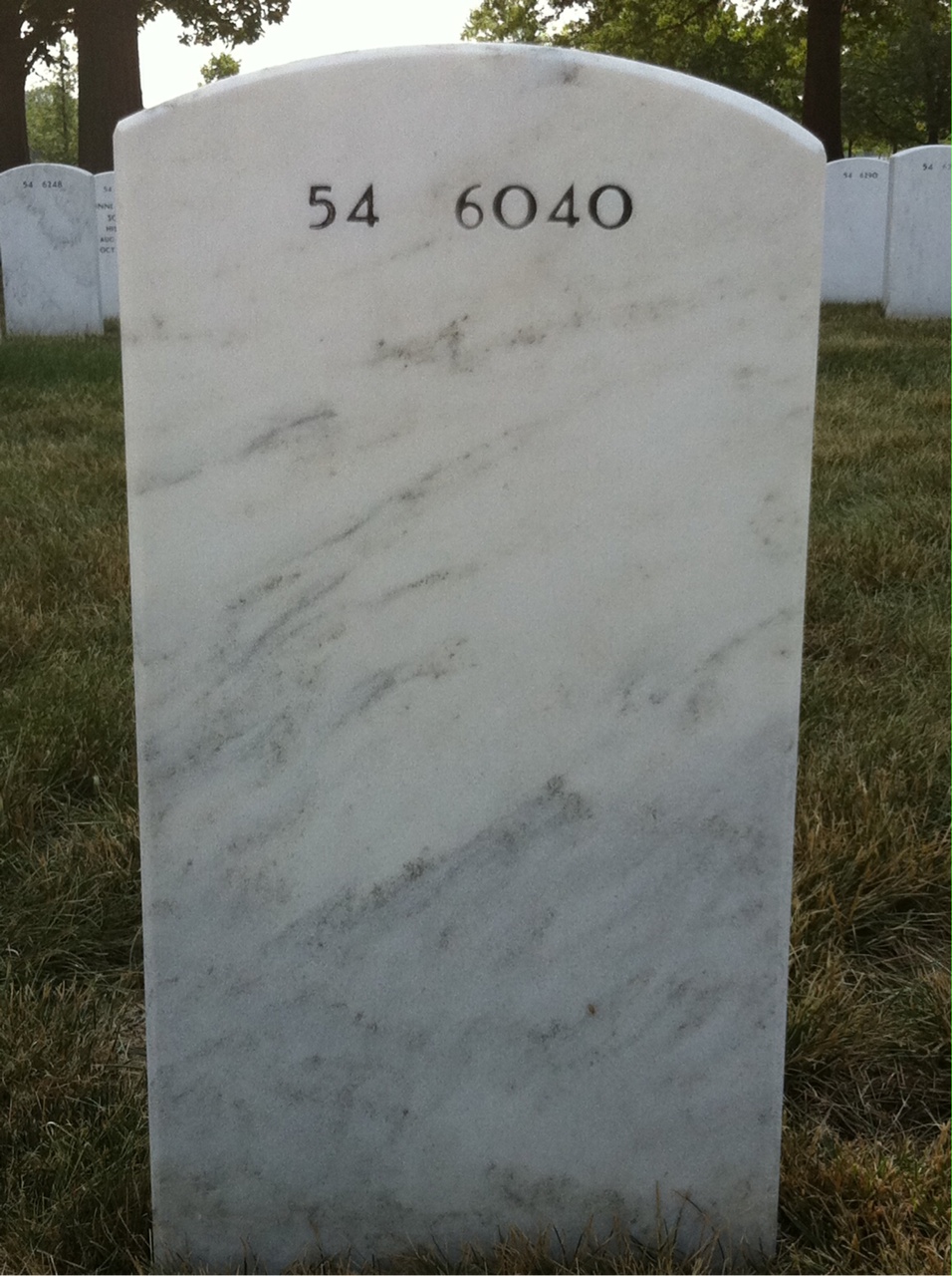Back of headstone — Joseph Devine