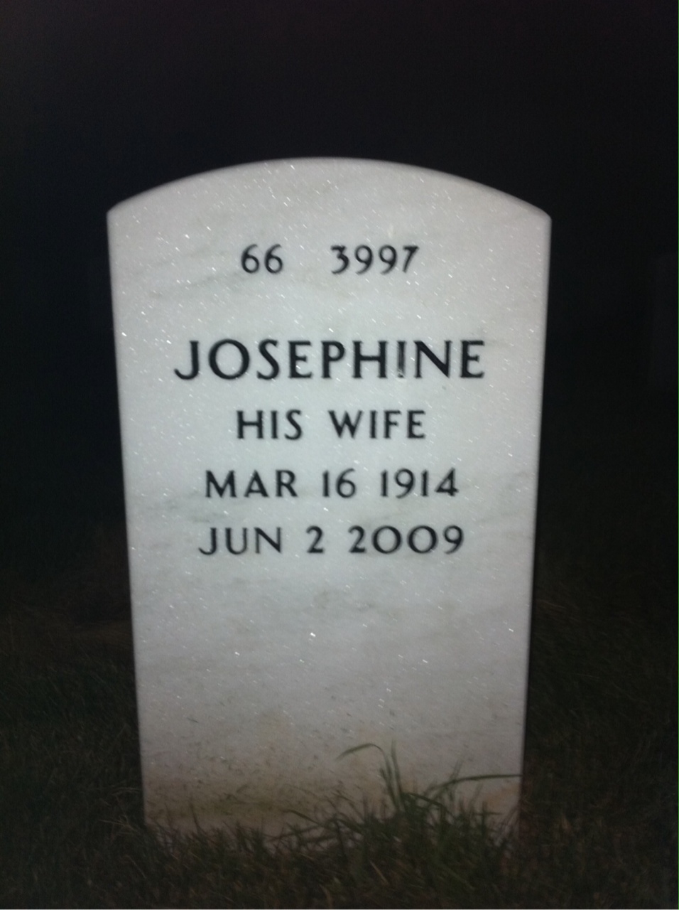 Back of headstone — W Patton