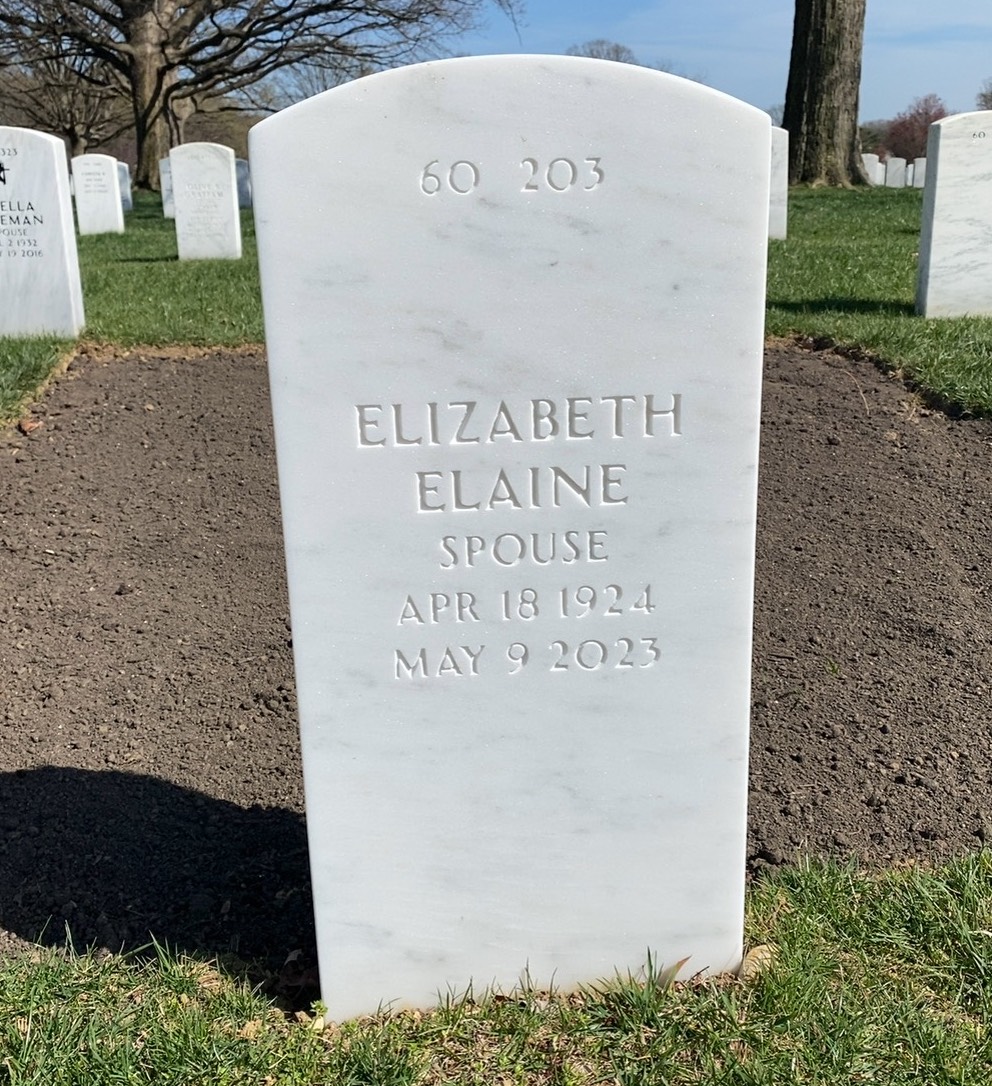 Back of headstone — Harold Dorschner