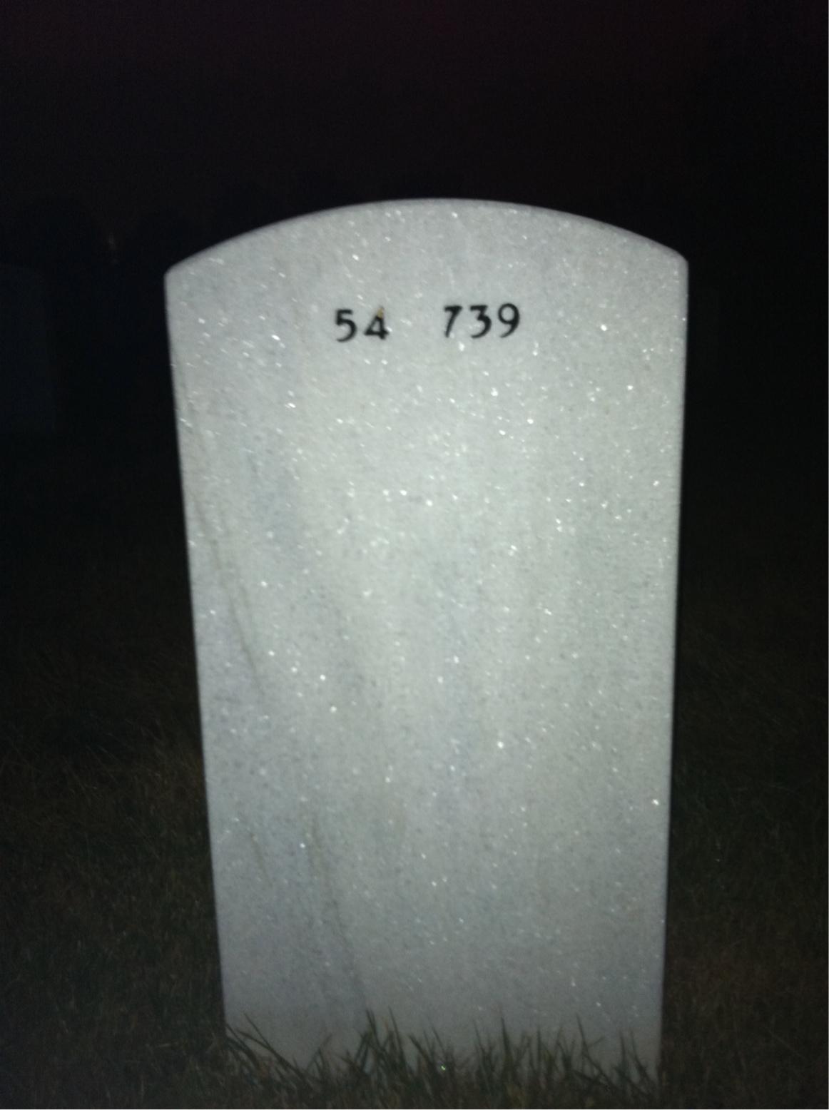 Back of headstone — William Clifton Spencer