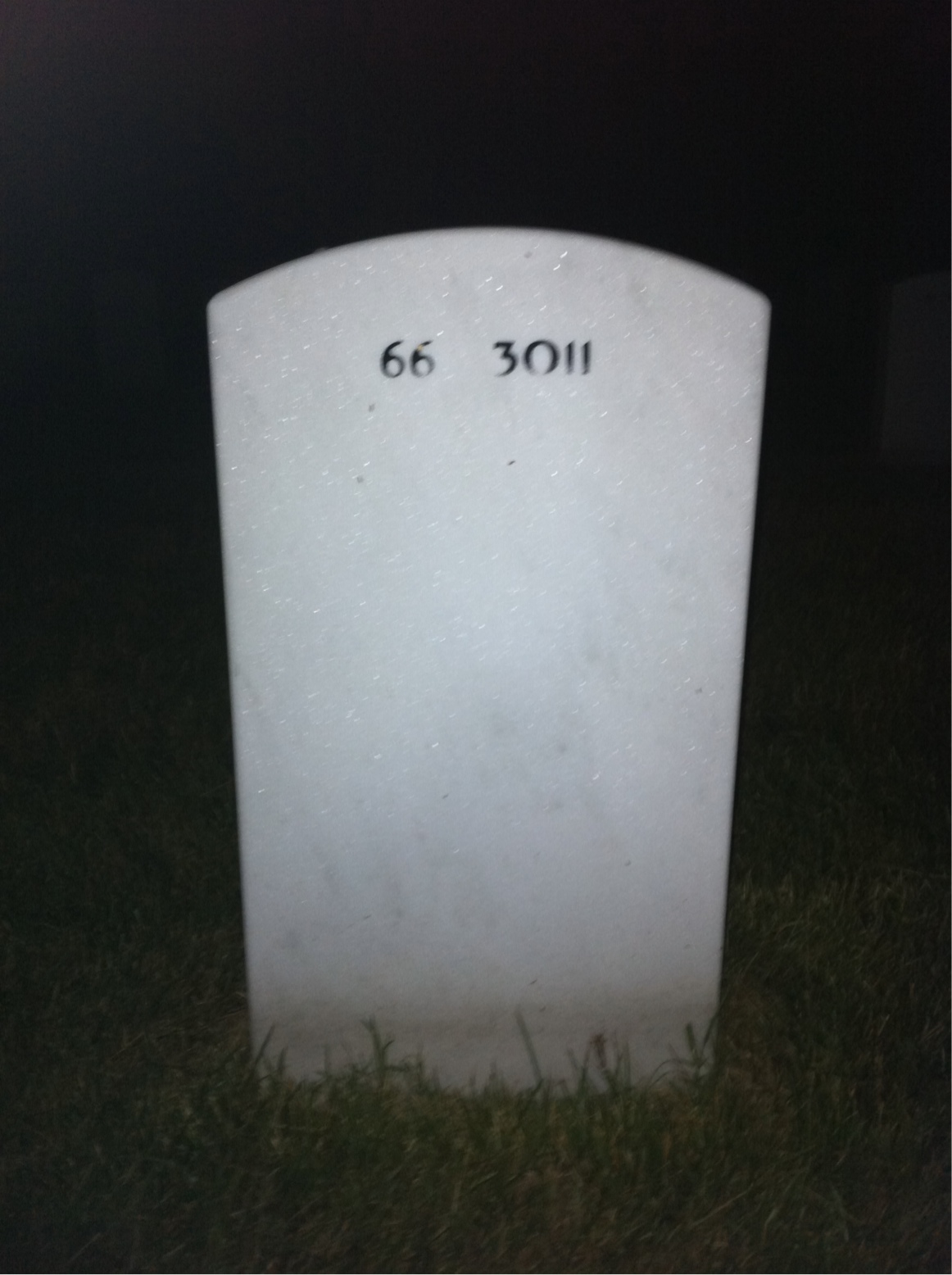 Back of headstone — Francis Kalbacher