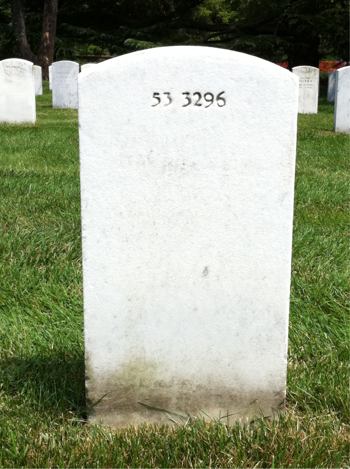 Back of headstone — Wilma Morrow