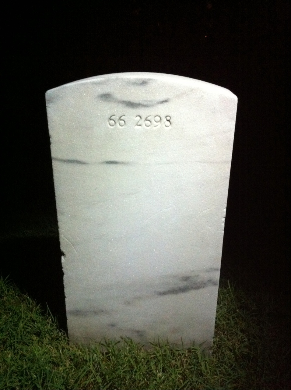 Back of headstone — Thomas Walter Waite