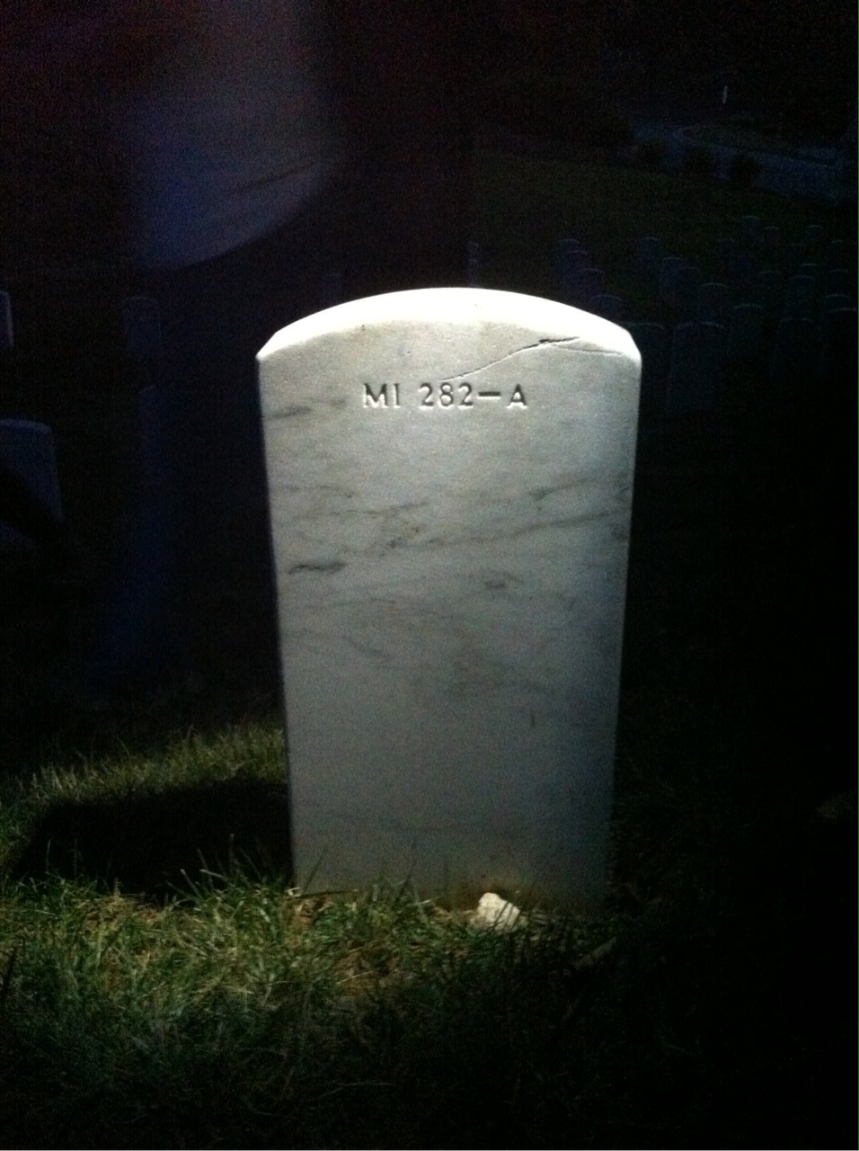 Back of headstone — Roy Eugene Goff