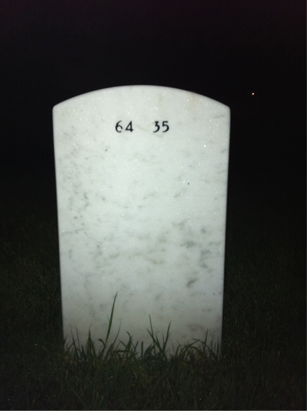 Back of headstone — Michael Williamson