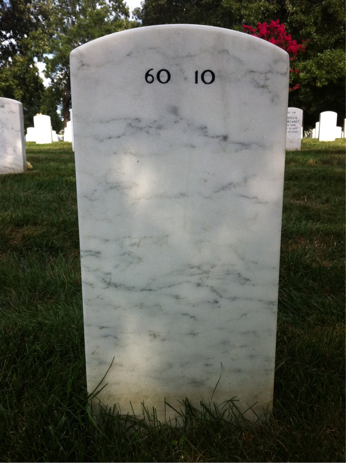 Back of headstone — James Caniford