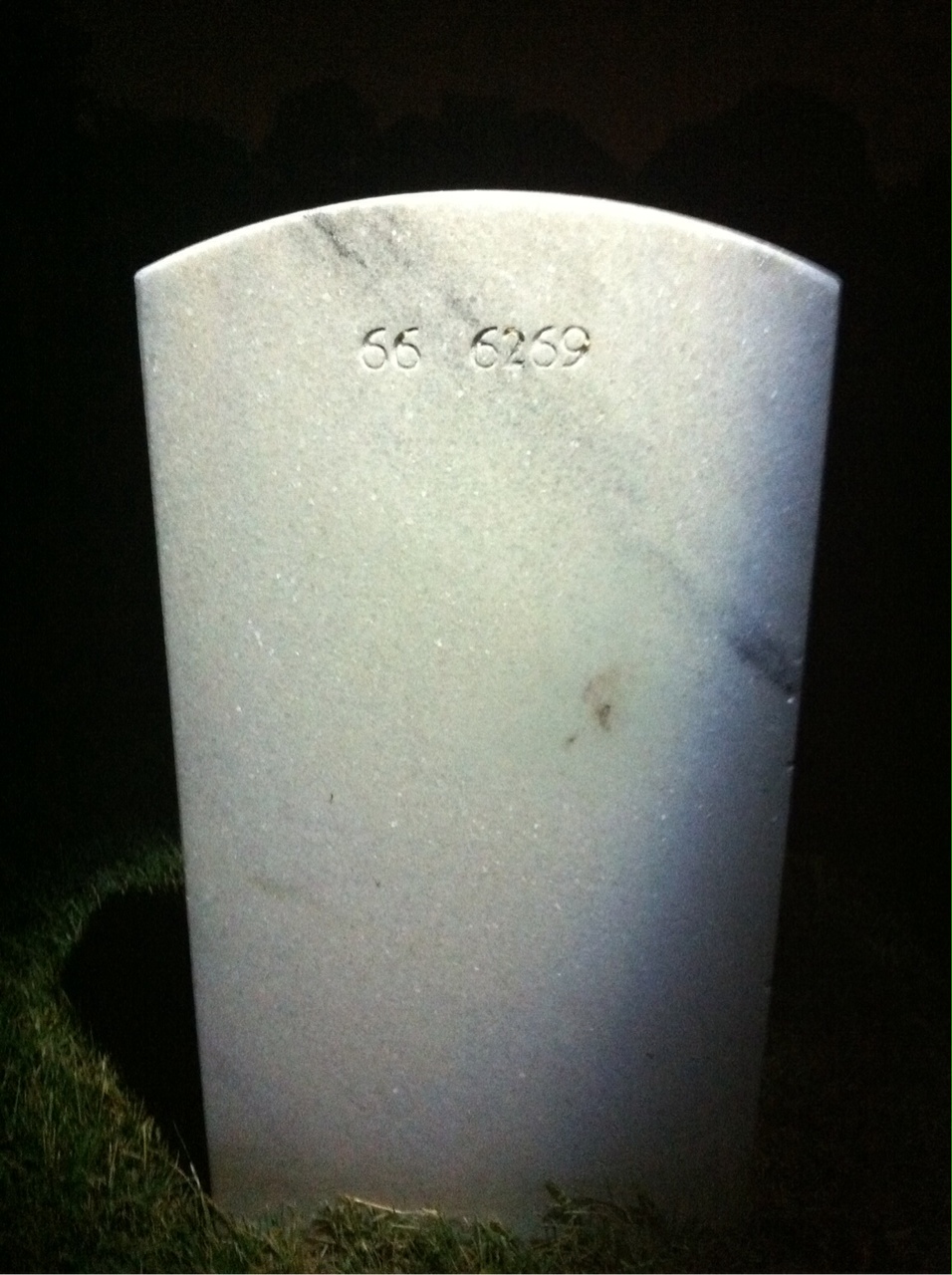 Back of headstone — Thomas Vernon Forburger