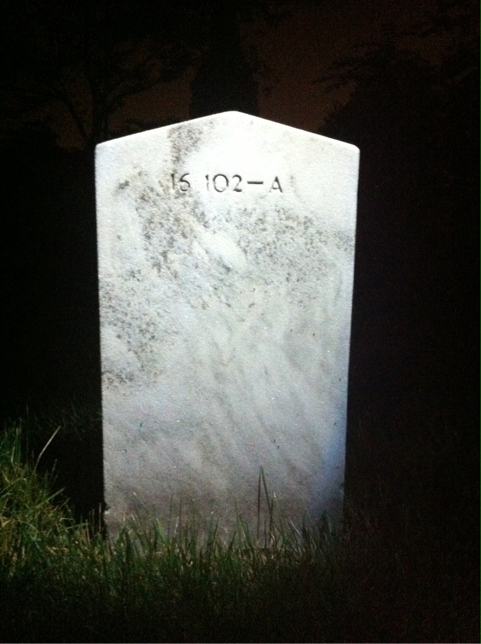 Back of headstone — William Ayres