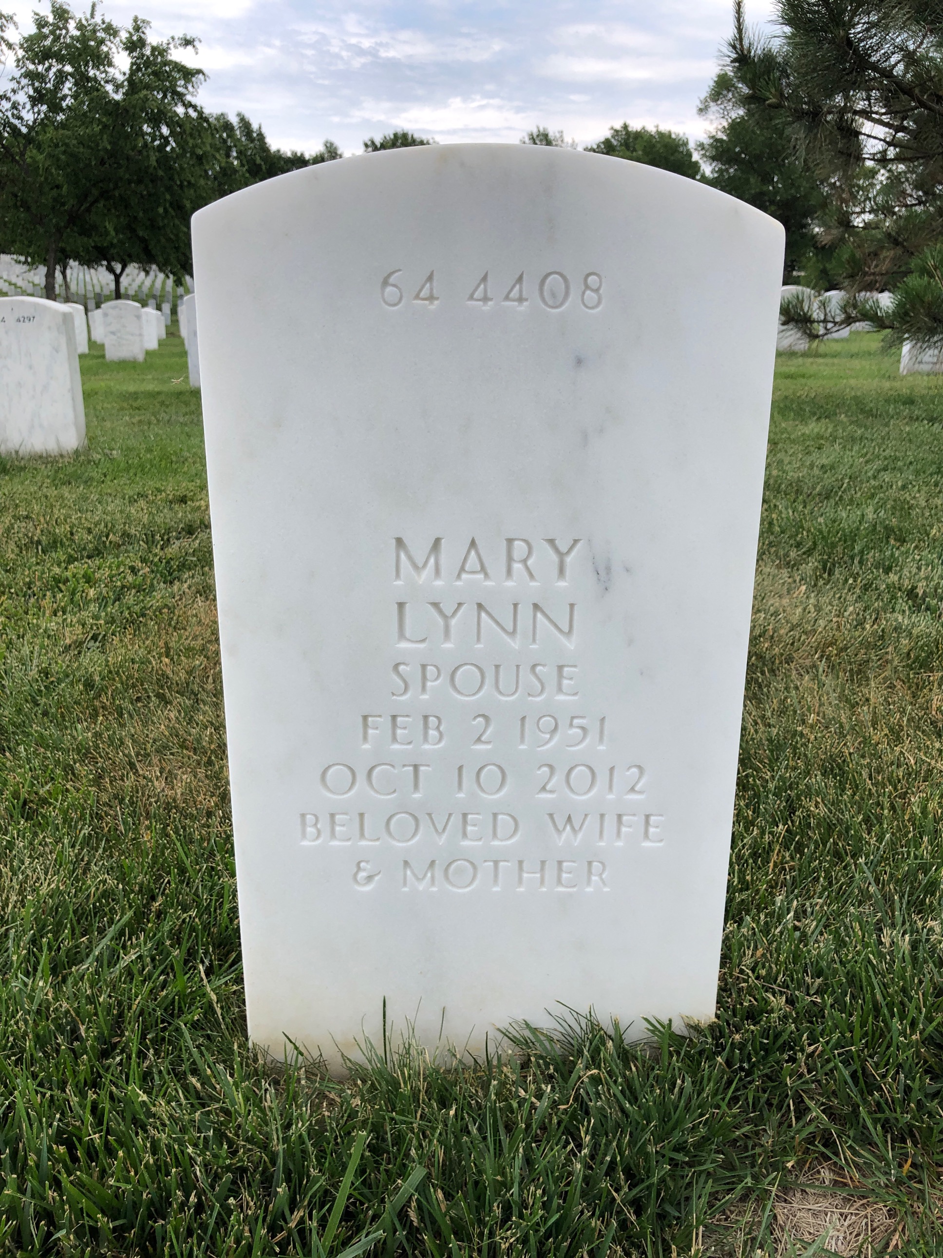 Back of headstone — Mark Montovio