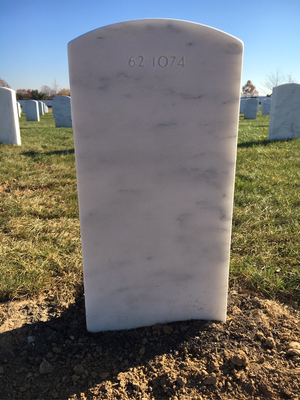 Back of headstone — Vincent Napier