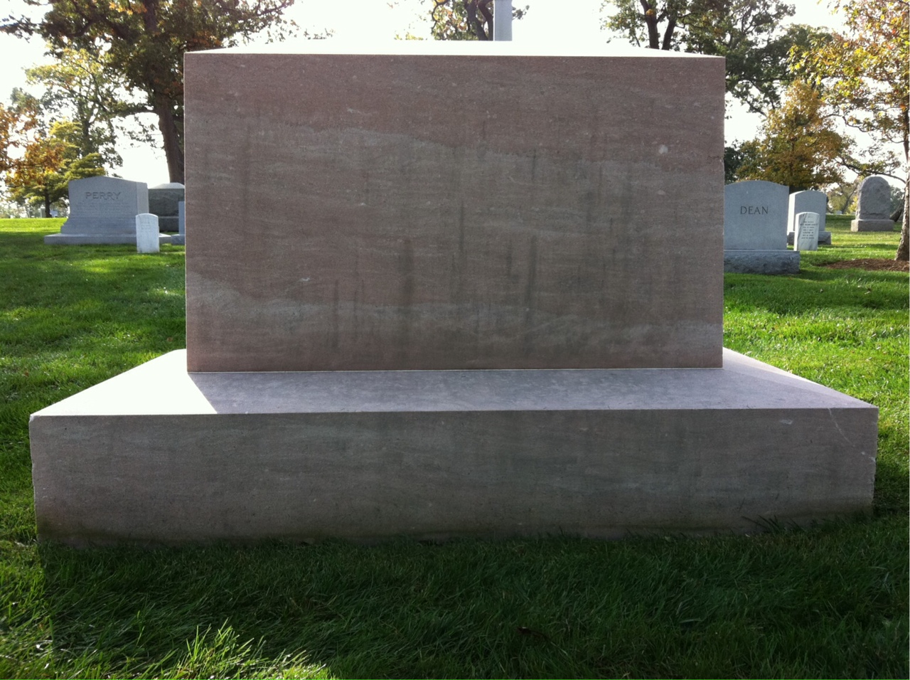 Back of headstone — George Armes