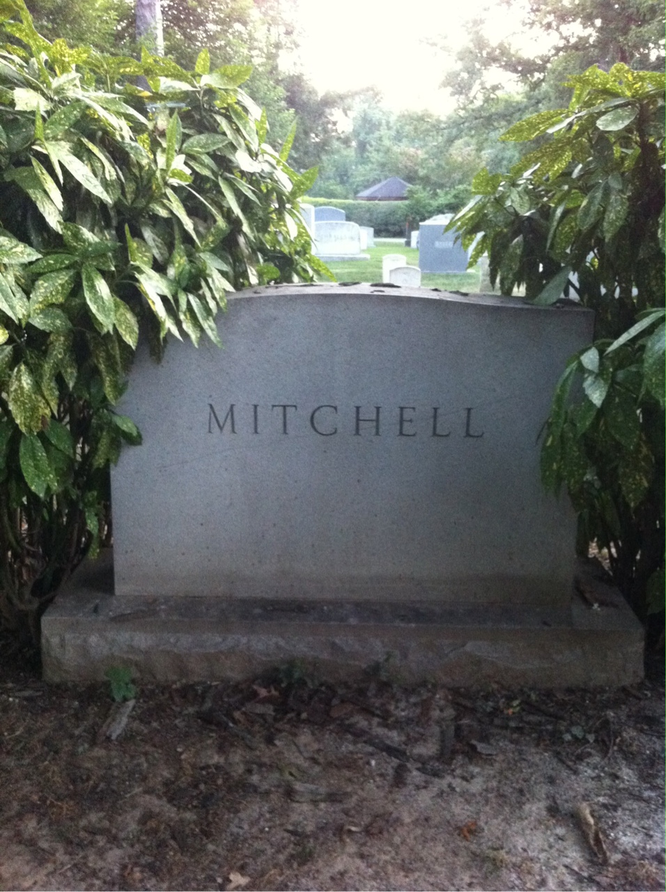 Back of headstone — Mary Mitchell