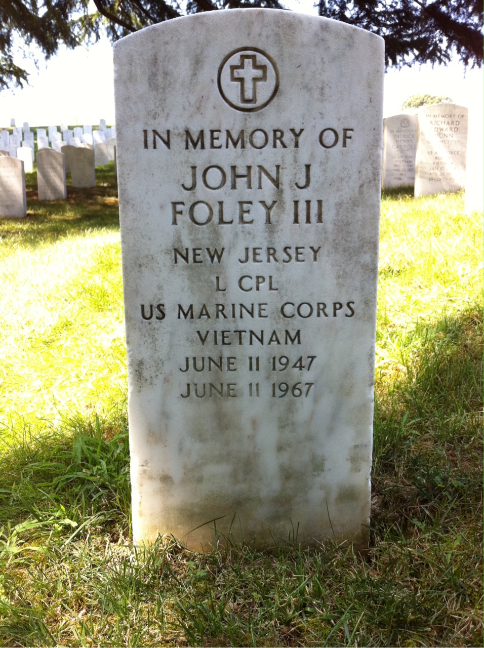Headstone of John Joseph Foley III