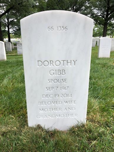 Back of headstone — Gene Alair