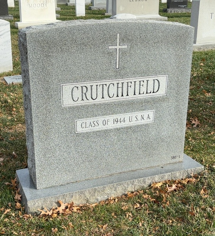 Back of headstone — Paul Crutchfield