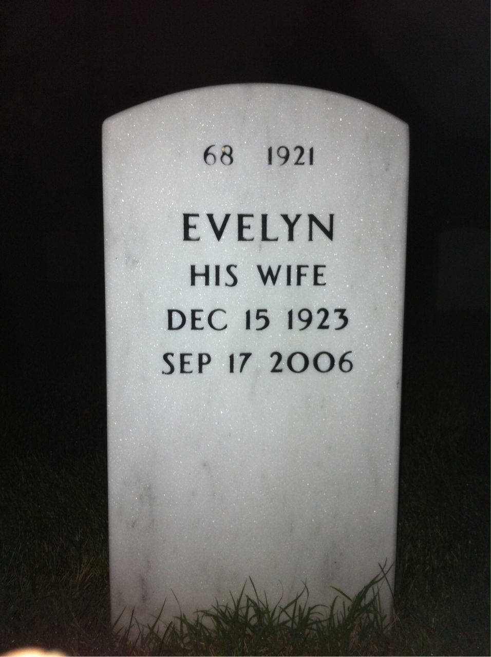 Back of headstone — Thomas Dillon