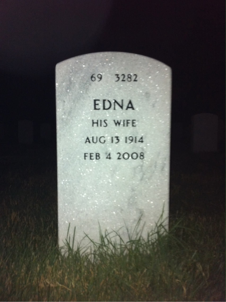Back of headstone — John Devos