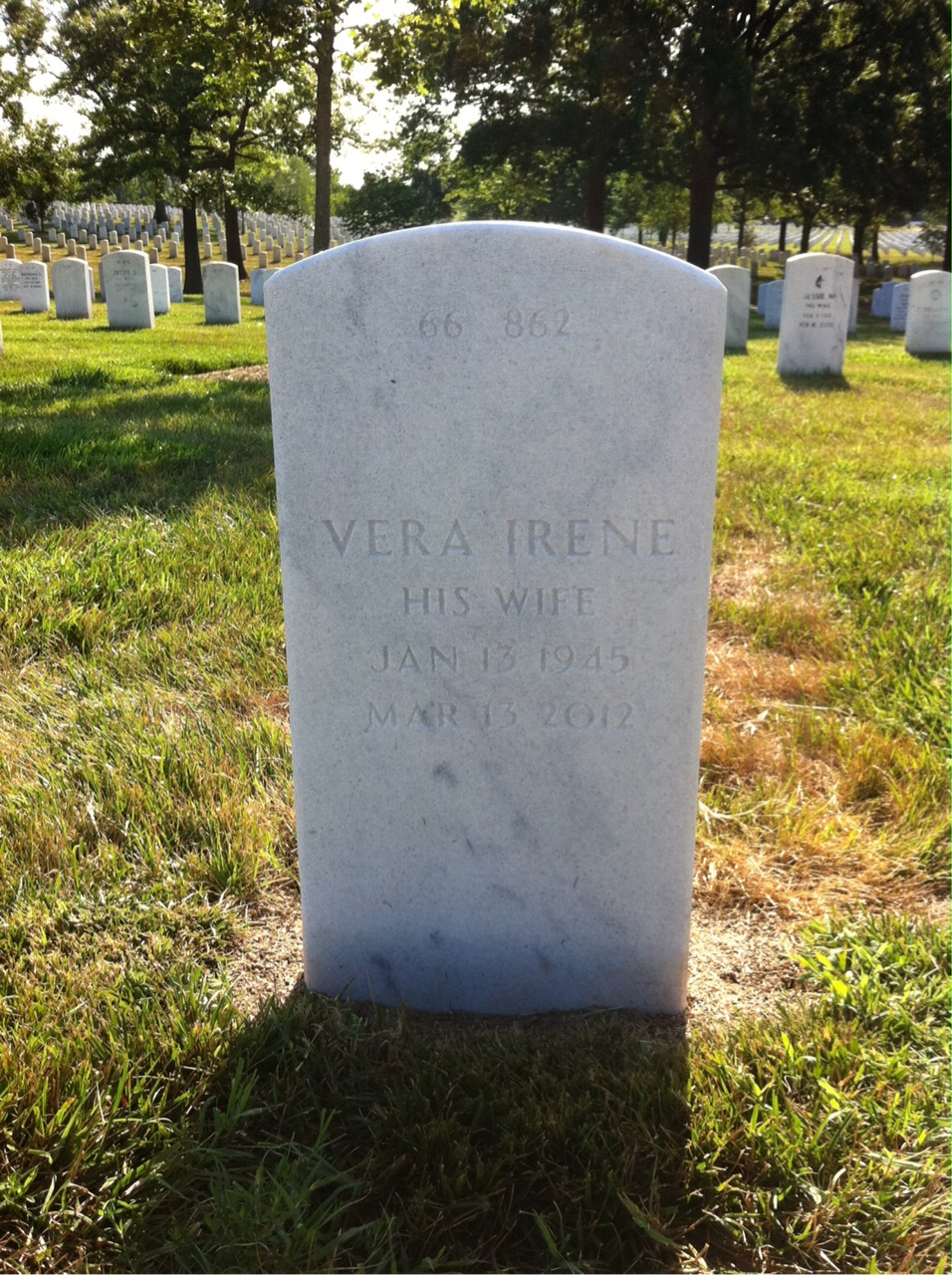 Back of headstone — George Austin