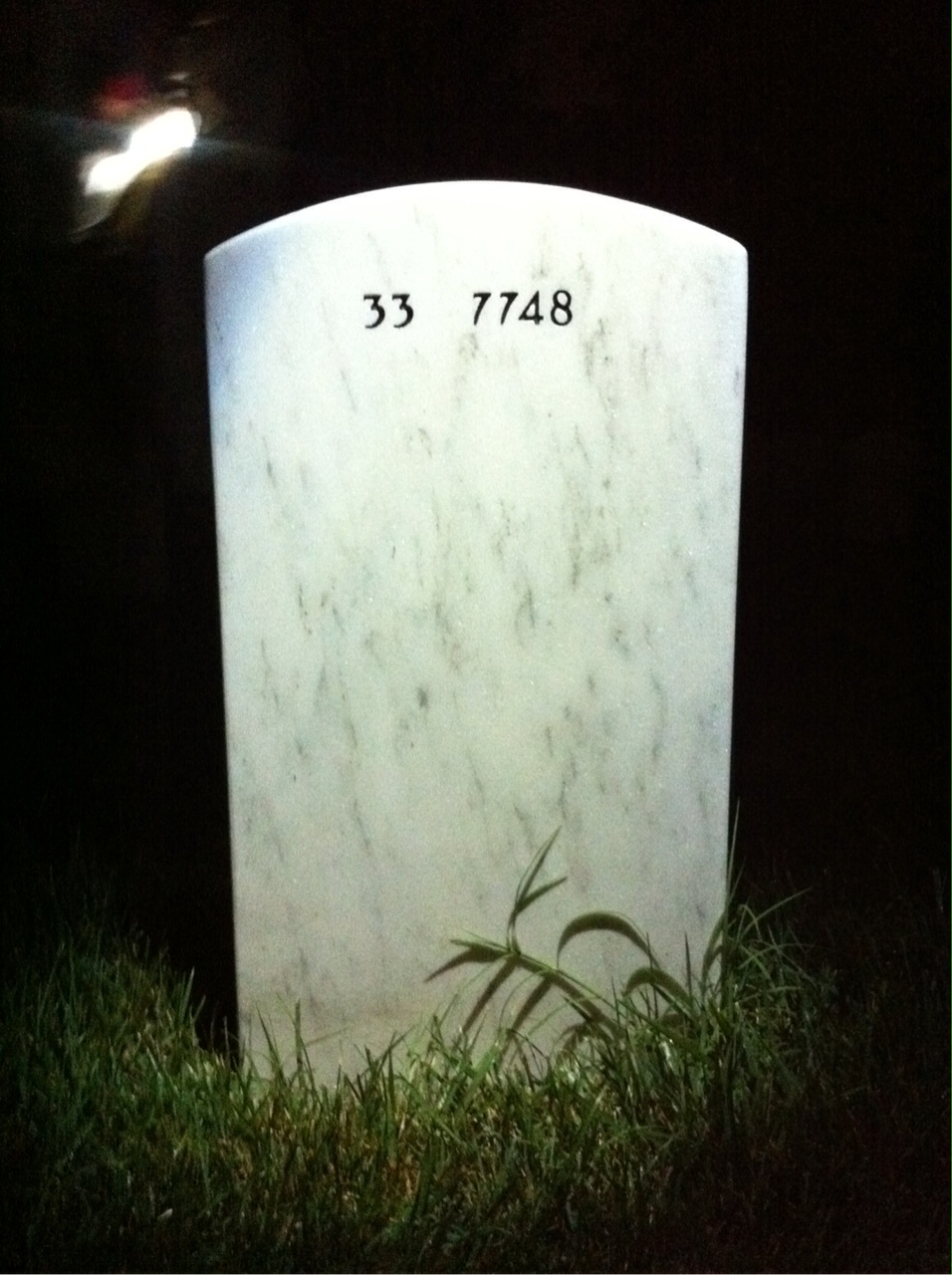 Back of headstone — Louis Copsey