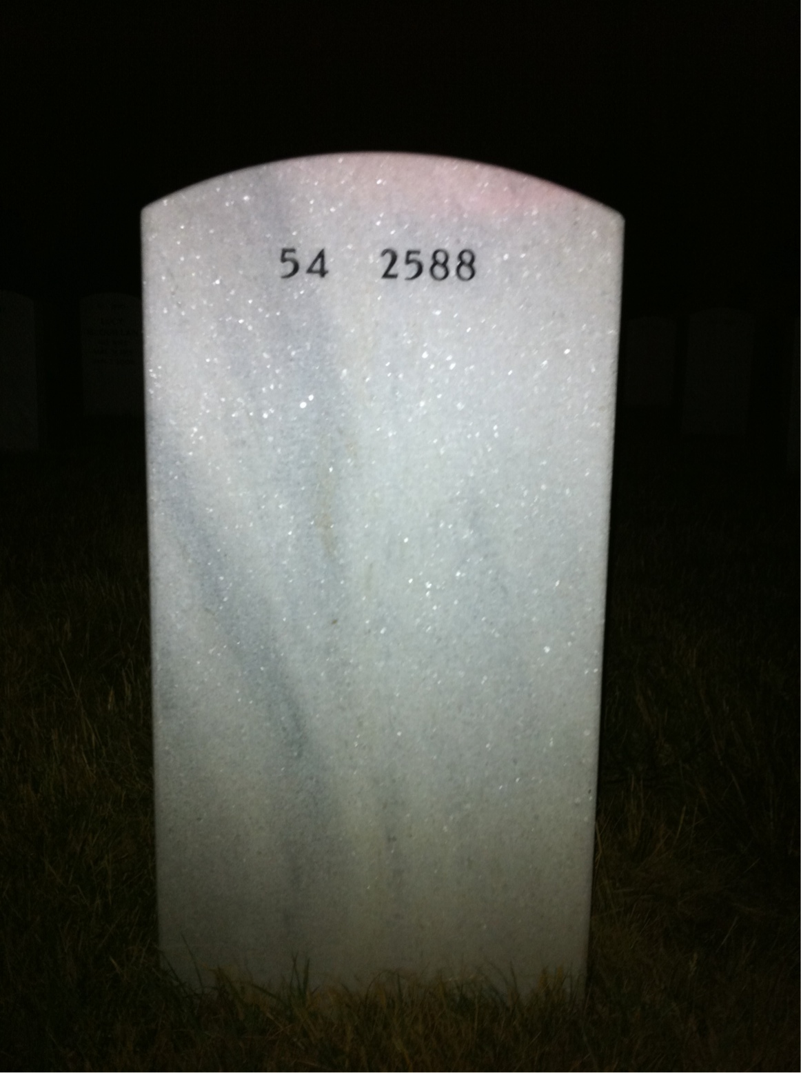 Back of headstone — Charles Henderson