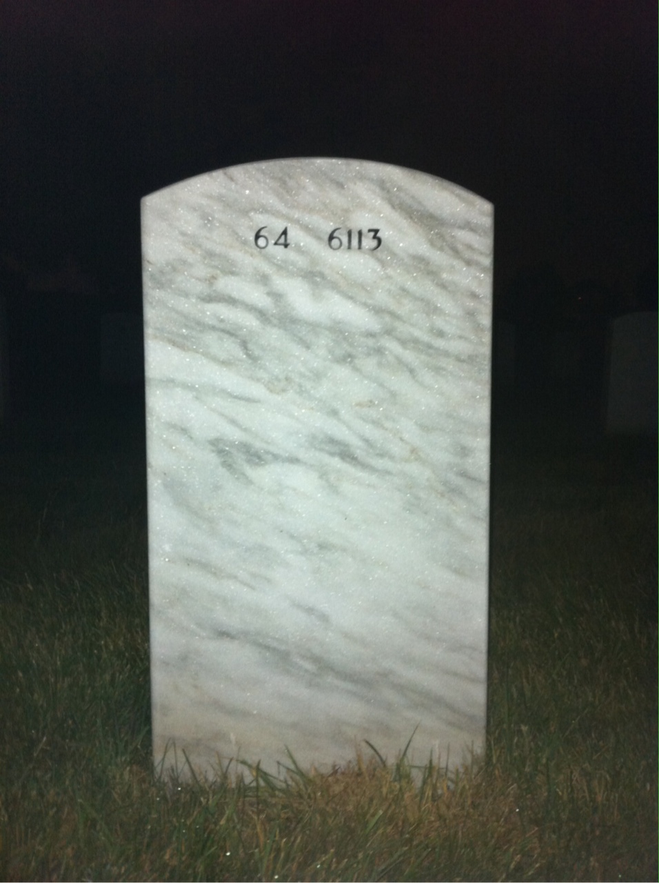 Back of headstone — Howard Morris