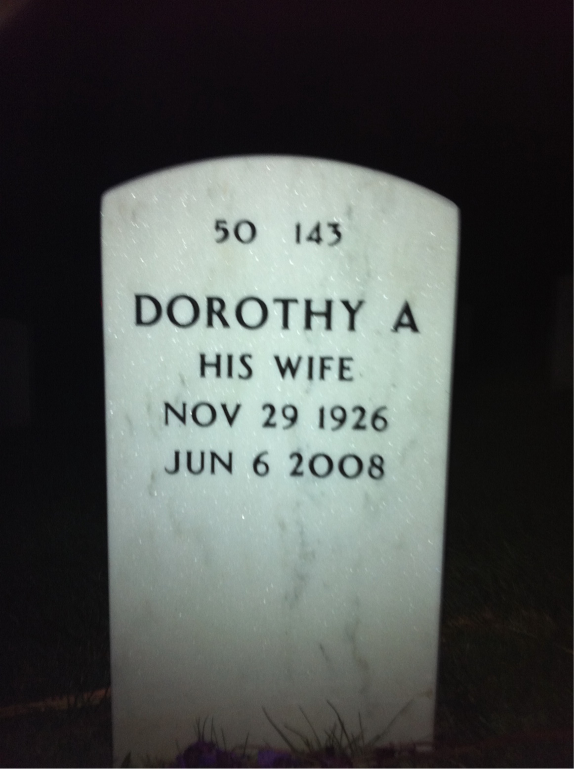 Back of headstone — Timothy Curran