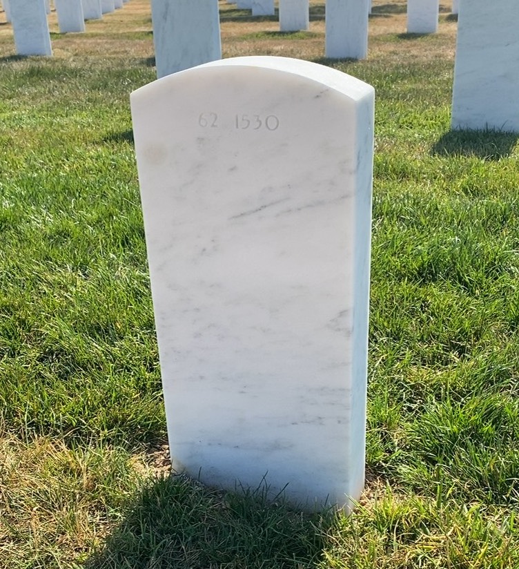 Back of headstone — Thomas Richard Repko