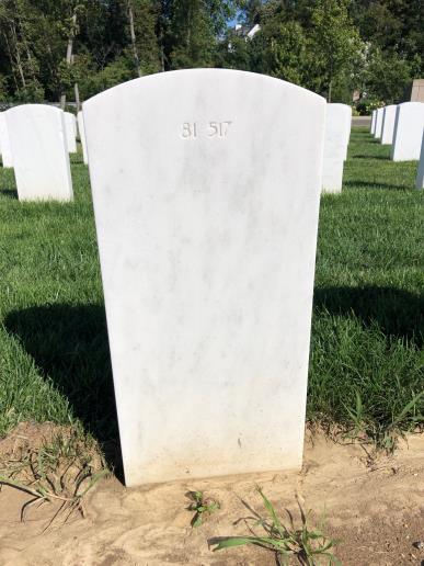 Back of headstone — Michael Gabriel Krause