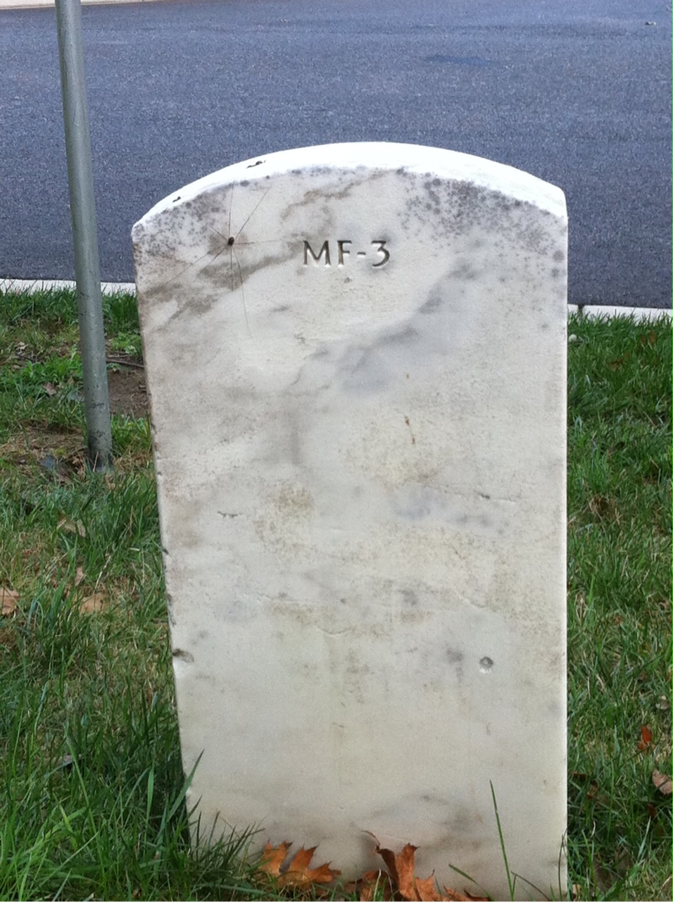 Back of headstone — Daniel Archer