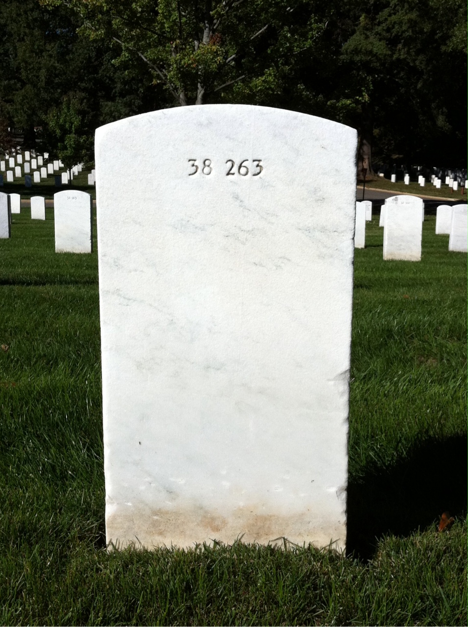 Back of headstone — Louis Moore