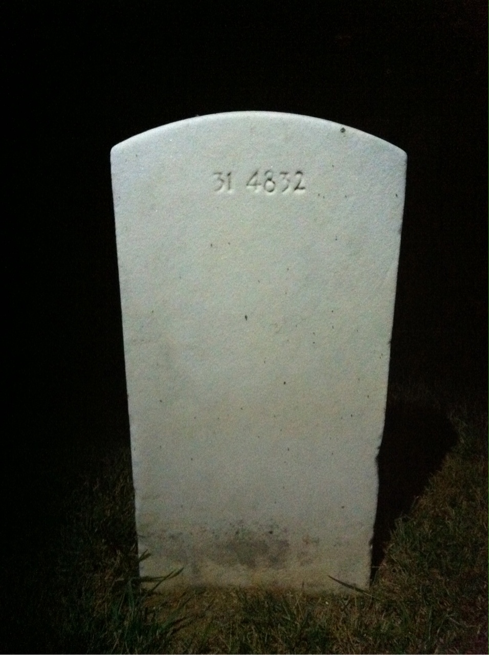 Back of headstone — Alfonsa Layne