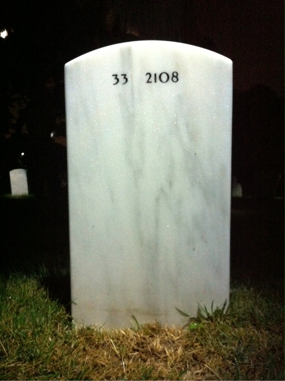 Back of headstone — Ralph Minardi