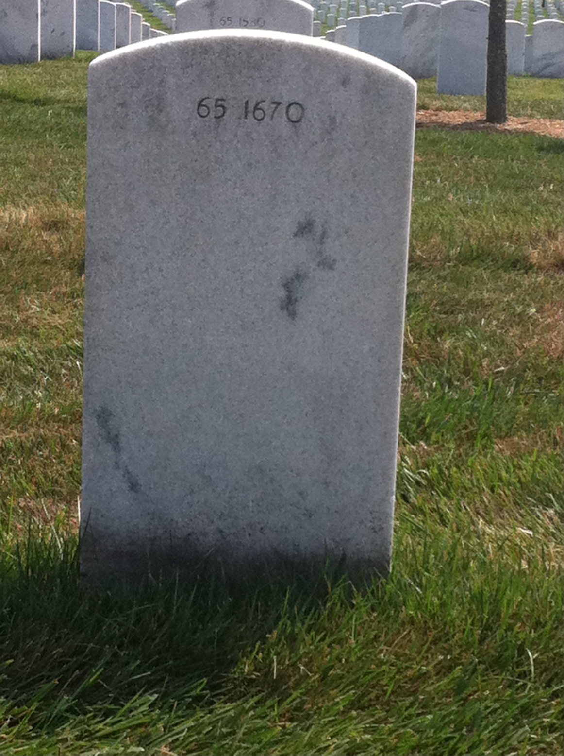 Back of headstone — William Eugene Spillman