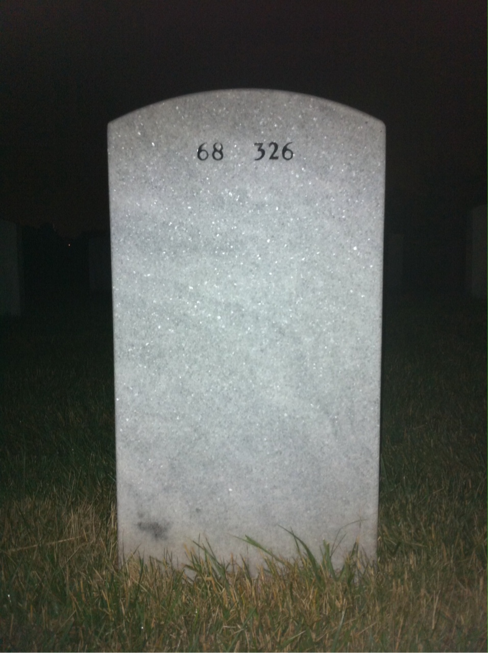 Back of headstone — Ralph Blauser