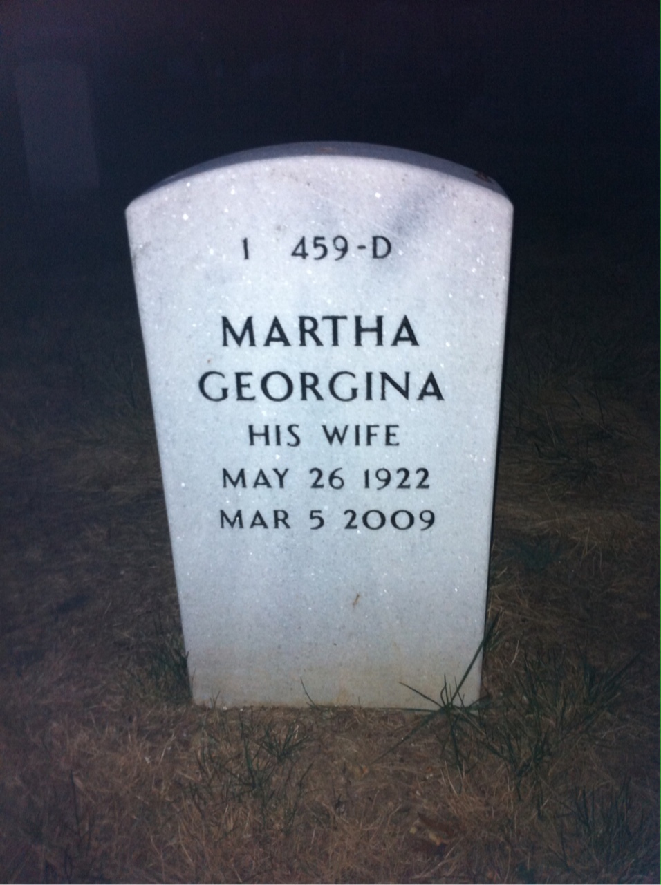 Back of headstone — Raymond Lamka