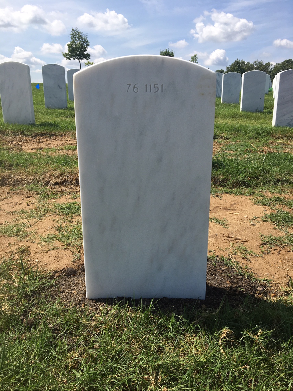 Back of headstone — Thomas Ruben Hash