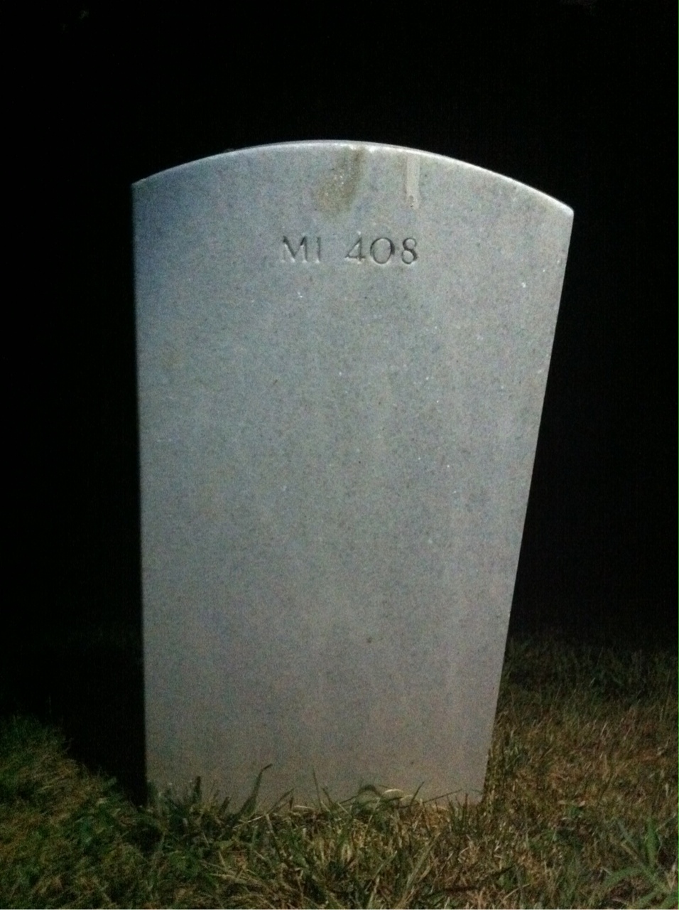 Back of headstone — George Anderson