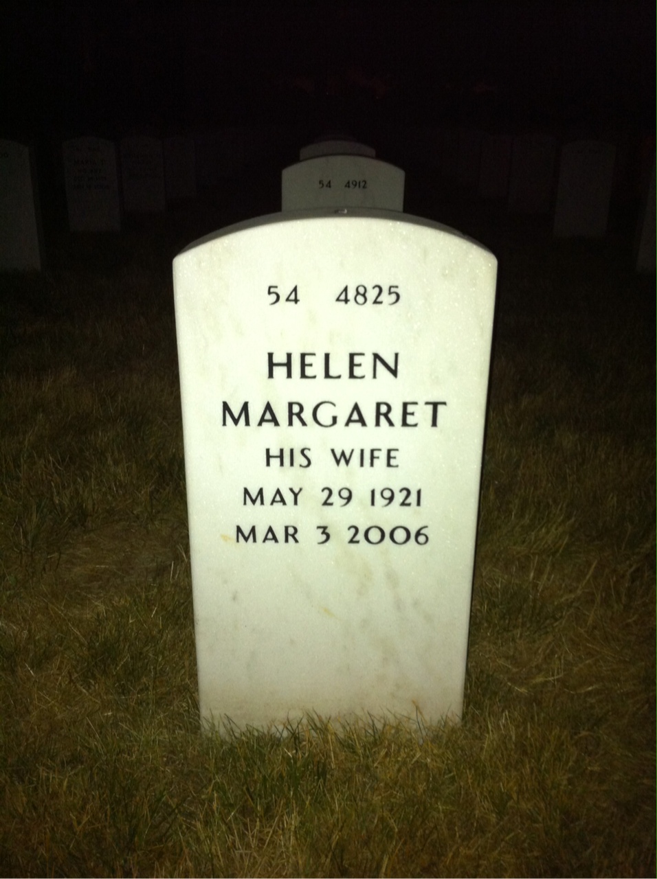 Back of headstone — Francis Laufenberg