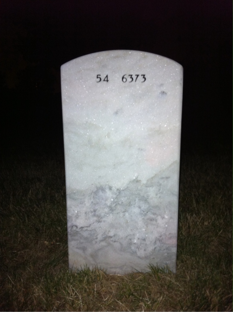 Back of headstone — Deborah Miller