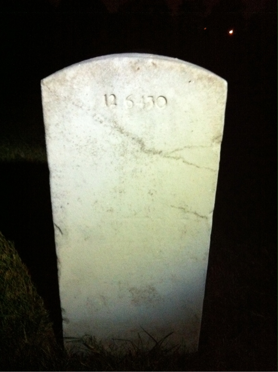 Back of headstone — Bernard Arnold