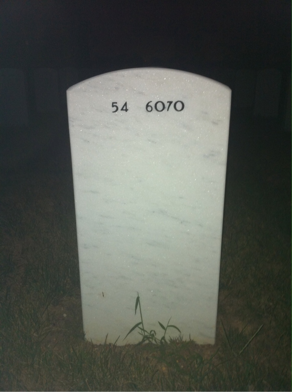 Back of headstone — Andrew Allen