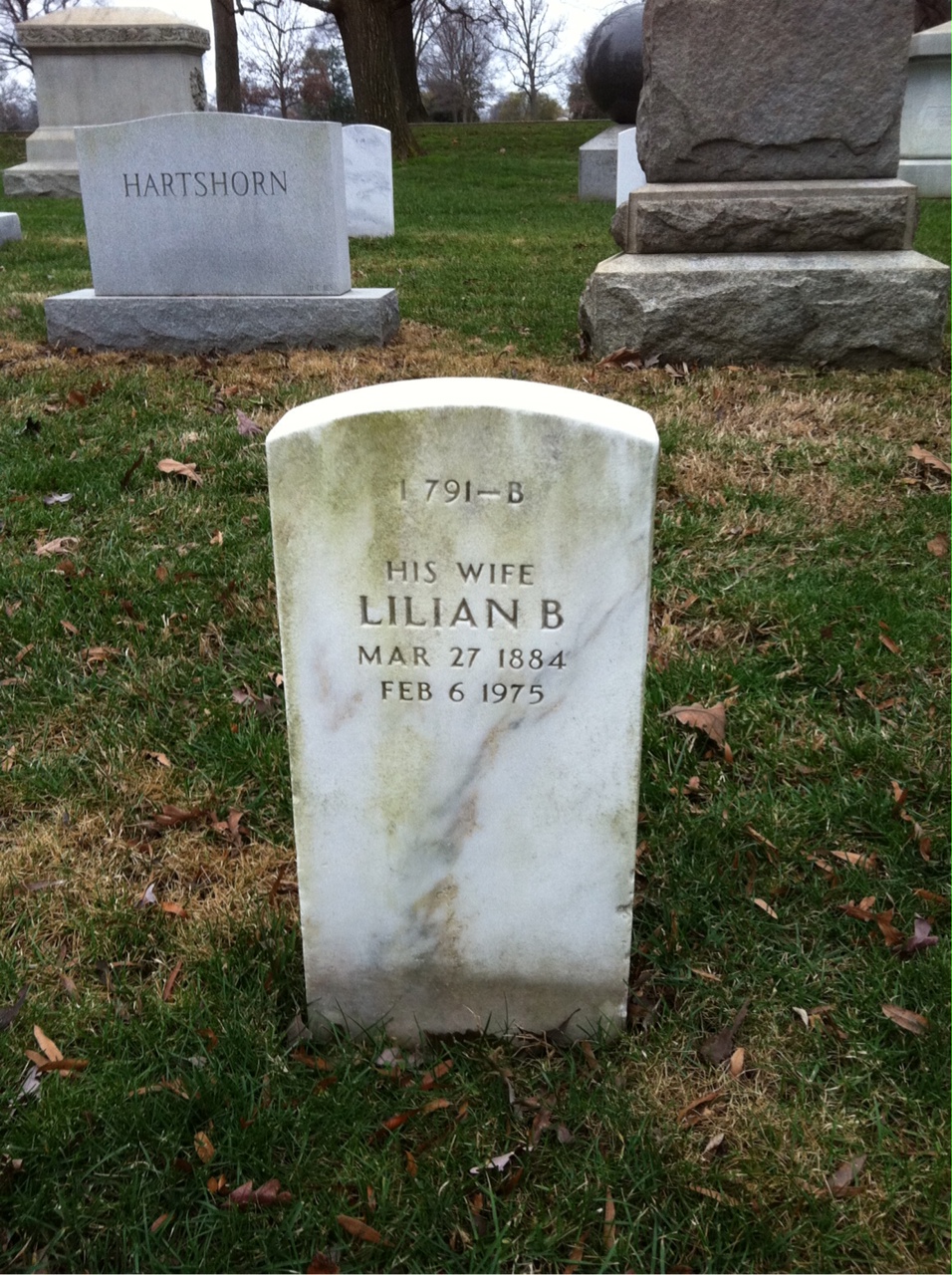 Back of headstone — Frederick Mountford